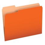 Pendaflex Two-Tone Color File Folders, Letter Size, 1/3 Cut, Orange, 100 per Box (152 1/3 ORA)