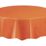 Orange Plastic Table Cover Round