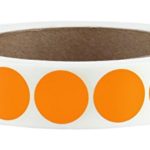 3/4″ Orange Color Code Dot Labels on Cores – Permanent Adhesive, 0.75 inch – 1,000/Roll