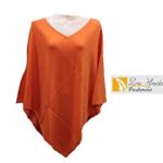 100% Cashmere Poncho – Colour ‘Orange’ Pashmina Poncho – Hand Made in Nepal By Pure Himalayan Pashmina – RRP $150