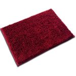 Fadesun Super Soft Absorbent Non-slip Microfiber Chenille Carpet/Doormat/Bath Mat/Rug Carpet/Floor Rug for Bedroom,Sitting Room,Kitchen,Bathroom,Shower,Living Room,15.6″x23.4″,Red