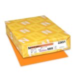 Neenah Astrobrights Premium Color Paper, 24 lb, 8.5 x 11 Inches, 500 Sheets, Cosmic Orange