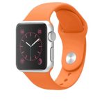 New Silicone Band With Connector Adapter For Apple Watch Band Optional Color Orange