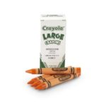 Crayola; Large Crayons, Orange; Art Tools; 12 ct. Bulk Crayons; Bright, Bold Color