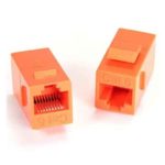 SF Cable RJ45 CAT6 Ethernet Cable Inline Keystone Coupler, Orange Color