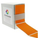 2″ x 3″ Fluorescent Orange, Color Code Square Sticker Labels – Permanent Adhesive, Write-On Surface – 250/Dispenser Box