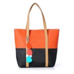 CLJ Women’s Mixed Color Fashion Tote Shoulder Bag Sweet Elegent Chain Pendants Purse Handbag