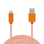 Lightning Cable, 10Ft Long iPhone 6S Charger, F-color Apple Certified Nylon Braided 8 Pin Lightning to USB Cable for iPhone 6S 6 Plus 5S 5C 5, iPhone SE, iPad 4 Air 2 mini 4 3 2, iPad Pro, Orange
