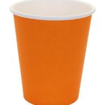 Hot Party Paper Cups, 8 Ounce, 50 Count, Multiple Colors (Orange)
