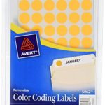Avery Removable Color Coding Labels, 0.5 Inch, Round, Neon Orange, Pack of 840 (5062)
