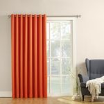 Sun Zero Becca Energy Efficient Patio Door Curtain Panel, 100″ x 84″, Tangerine Orange