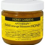Apitherapy Raw Honey-Orange Blossom Honey Gardens 1 lbs Glass Jar