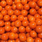 Unique & Custom {9/16″ Inch} 1 Pound Set Of Approx 120 Small “Round” Opaque Marbles Made of Glass for Filling Vases, Games & Decor w/ Vibrant Seasonal Fun Versatile Design [Orange Colors]