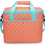 MIER 18L Large Soft Cooler Insulated Picnic Bag for Grocery, Camping, Car, Bright Orange Color