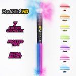 Pair of ROCKSTIX 2 HD: BRIGHT LIGHT UP MULTI COLOR CHANGE LED DRUMSTICKS, 7 Amazing Color effects, Set your gig on fire!