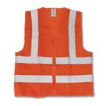 Neiko 53945A High Visibility Safety Vest with Mesh Fabric, ANSI / ISEA Standard | Color Neon Orange | Size L