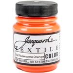 Jacquard Products Textile Color Fabric Paint 2.25-Ounce, Fluorescent Orange