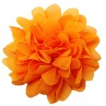 Wholesale Princess 3.5″Chiffon Fabric Flower Hair Clip Orange