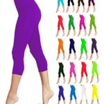 Lush Moda Seamless Capri Length Basic Cropped Leggings – Variety of Colors