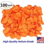 Pack of 100, Bright Orange Color Latex Balloons, MADE IN USA!