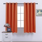 Nicetown Blackout Curtains & Drapes – (Orange Color) Noise reduction Draperies for Living Room ,52×63-Inch ,Singal Pack