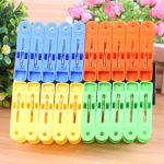 CoverProof Plastic Clothespins Clip Windproof Clothesline 20-Pieces 4 Different Colors Yellow/Orange/Blue/Green
