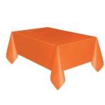 Creative Converting Touch of Color Plastic Table Cover, 54 by 108-Inch, Sunkissed Orange