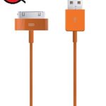 Lot of 100 PCS Orange High-Speed USB Sync Data Charger Cable Cord for iPod 4th Gen 60GB, (Color Display)