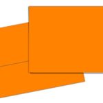 40 Blank Note Cards – Tangerine Zest Orange – Matching Color Envelopes Included