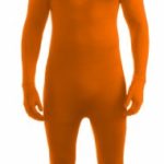 Forum Novelties Men’s Disappearing Man Solid Color Stretch Body Suit Costume, Orange, Large/X-Large