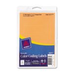 Avery Self-Adhesive Removable Labels, 1 x 3 Inches, Orange Neon, 200 per Pack (05477)