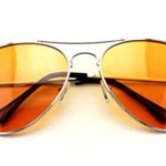 VW Eyewear – Colorful Silver Metal Aviator With Color Lens Sunglasses (Orange lens)