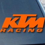 KTM Racing Car Window Vinyl Decal Sticker 6″ Wide (Color: Orange)