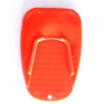 Motorcycle biker kickstand pad plate support kick stand orange color (1)