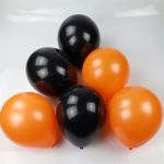 Pack of 100, 10inch 2.2g orange black Color Halloween Latex Balloons