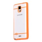 JOTO Galaxy Note 4 Case – Slim Fit Hybrid Bumper Cover Case (Flexible TPU + Hard PC) Exclusive for Samsung Galaxy Note 4 Smartphone, SM-N910 (Clear, Frosty, Orange)