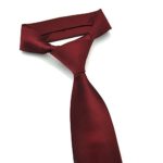 PenSee Mens Tie Solid Stripe Leisure Jacquard Woven Silk Necktie 14 Colors