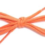 Waxed Cotton Round Shoelaces 1/8″ Thick Solid Colors For Dress Shoes (Orange-30)