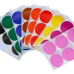 Round 2″ inch Dot Stickers 10 Assorted Colors – Red, Yellow, Brown, Orange, Blue, Green, White, Black, Purple and Pink – 50mm Write on labels – Easy Peel – two inch Labels for Color coding – 72 Pack