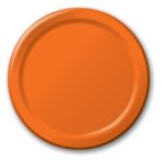 Creative Converting Touch of Color 24 Count Paper Banquet Plates, Sun-Kissed Orange
