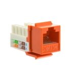 CableWholesale CAT-5 E, RJ45 Keystone Jack, 110 Style, Orange Color (310-120OR)