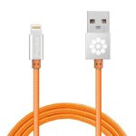 iPhone 6S Charger, Apple Certified iPhone Cord, F-color 3.3ft Braided Cable iPhone 6 Charger 8 pin Lightning Cable for iPhone 6S 6 Plus 5S 5C 5 iPad 4 Air 2 mini 4 iPad Pro, iPhone SE, Orange