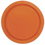 Orange Paper Cake Plates, 20ct