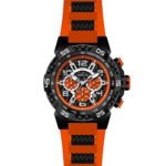 Invicta Men’s ‘Speedway’ Quartz Stainless Steel and Silicone Casual Watch, Color:Orange (Model: 24235)