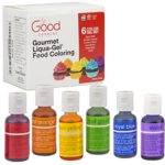 Food Coloring Liqua-Gel – 6 Color Rainbow Kit in .75 fl. oz. (20ml) Bottles