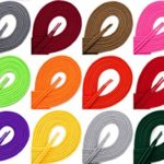 Round Shoelaces 3/16″ Thick Solid Colors for All Shoe Types Several Lengths