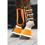 Horze Reflective ProSoft Splint Boots – Size:Medium Color:Orange