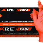 SKINTX CARE ON50010-M-BX Orange Nitrile Exam Gloves, Powder-Free, 6 mil, Palm Textured, Latex-Free, Non Sterile, Ambidextrous, Medium, Orange (Pack of 100)