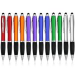 Stylus pen, F-color Black Ink 2 in 1 Ultralight Stylus & Ballpoint for Touch Screens, iPhone 7 6 6s Plus 5 5s 5c, iPad Pro,iPod, Android, Samsung, Purple Green Silver Orange Red Blue, 12 Pack
