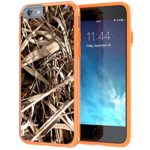 iPhone 6 Plus, iPhone 6s Plus 5.5″ Case True Color Real HD Camo Tree Grass Straw Hunter Slim Hybrid Hard Back +Soft TPU Bumper Protective Durable [True Protect Series] – Orange